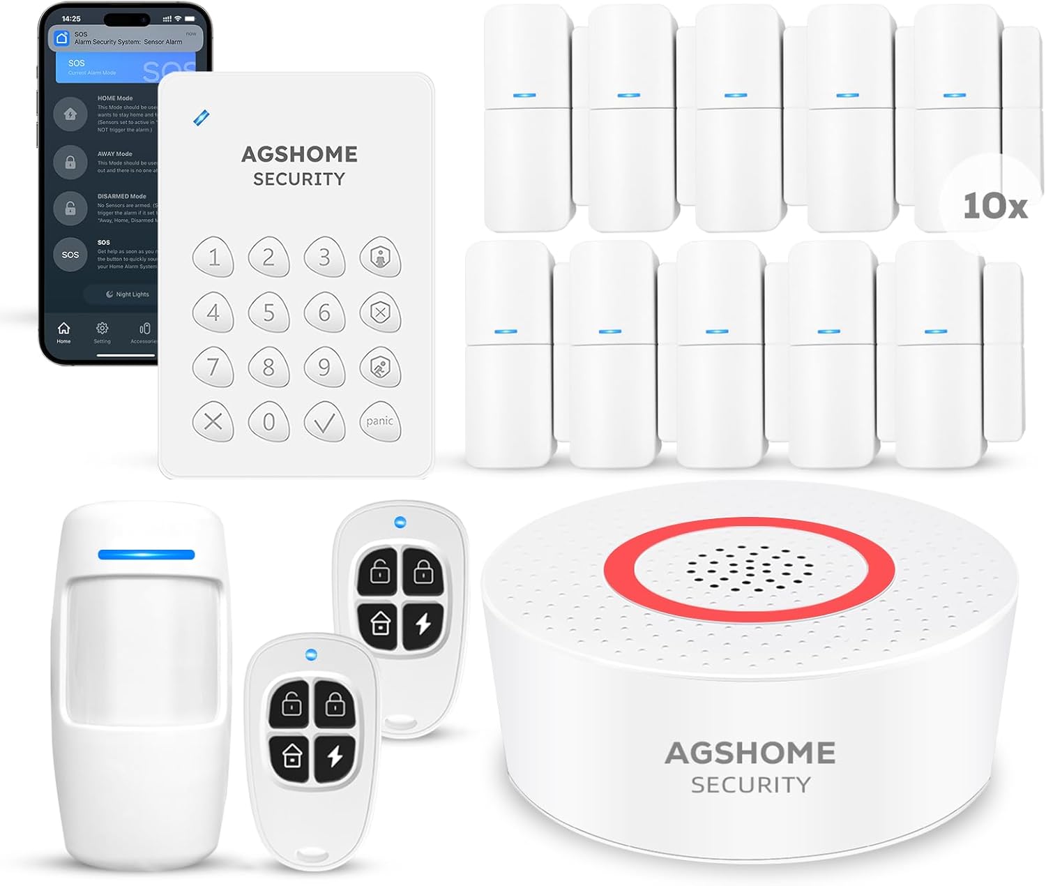 Avis AGSHOME Alarme Maison sans Fil 15 Pack WiFi Avis caméra — free download